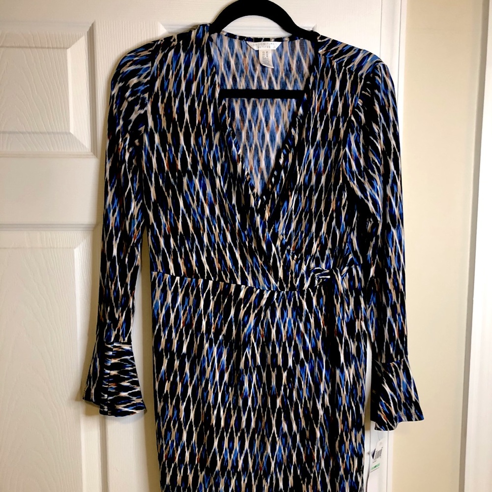 London Times Petite Wrap Dress